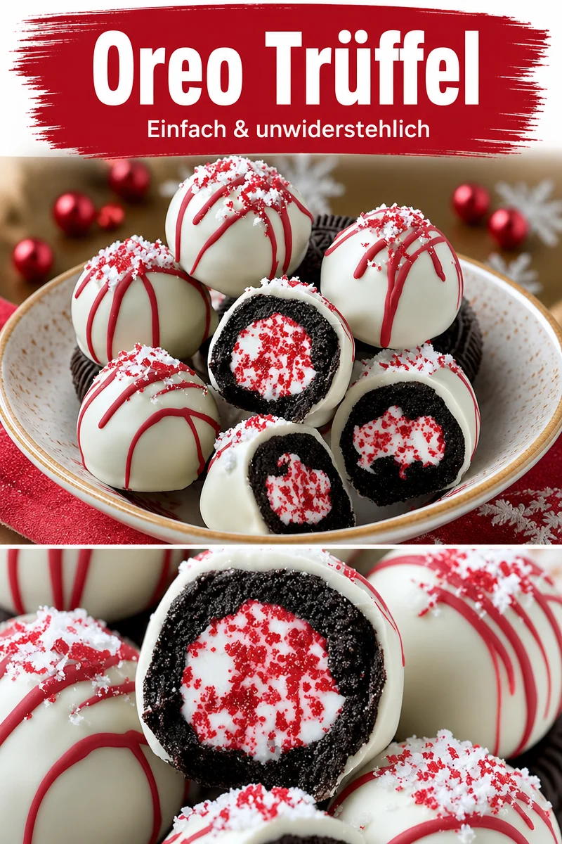 Verwöhne dich mit festlichen Oreo Pfefferminz Trüffeln in Minuten Verwöhne dich mit festlichen Oreo Pfefferminz Trüffeln in Minuten - Lust auf ein schnelles, festliches Dessert? Diese Oreo Pfefferminz Trüffel sind die perfekte süße Versuchung für die Weihnachtszeit! Mit nur wenigen Zutaten zauberst du diese himmlischen Kugeln, die jedem schmecken werden. Probiere es aus und genieße den Geschmack von Weihnachten! Teile deine Kreationen! #OreoTrüffel #FestlicheDesserts #Rezepte