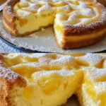 Frischer Apfelkuchen mit Äpfeln und Zimt auf einem weißen Teller