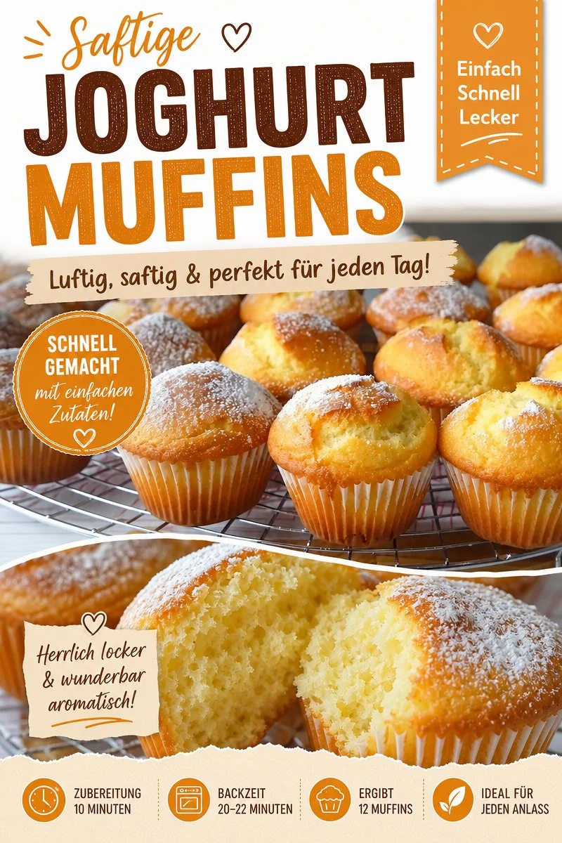 Backe die fluffigsten Muffins, die jeder lieben wird! - Hast du Lust auf ein leckeres Muffin-Rezept? Ich zeige dir, wie du mit einfachen Zutaten fluffige Muffins zaubern kannst, die immer gelingen! Ideal zum Kaffee, für die Kinder oder einfach als Snack für zwischendurch. Verpasse nicht die Geheimtipps für besonders saftige Muffins und teile dein Ergebnis! Probiere das Rezept jetzt aus! #FluffigeMuffins #MuffinRezept #Backen