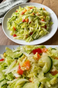 Chinakohl Gurkensalat Rezept 1 Chinakohl Gurkensalat mit frischen Gurken und Dressing