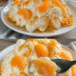 Creme Orange Salat mit Vanille in einer Schüssel serviert
