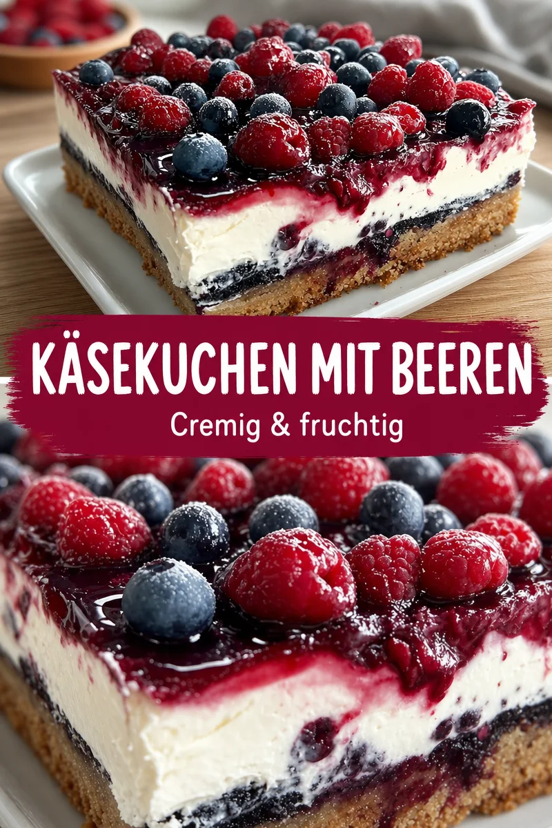 Der perfekte No-Bake Beeriger Käsekuchen – Einfach und lecker! Der perfekte No-Bake Beeriger Käsekuchen – Einfach und lecker! - Entdecke das schnelle und köstliche Rezept für unseren No-Bake Beeriger Käsekuchen! Perfekt für heiße Sommertage oder wenn du einfach keine Lust auf Backen hast. Mit frischen Beeren und einem knusprigen Keksboden zauberst du ein himmlisches Dessert in nur wenigen Schritten. Probiere es aus und verwöhne deine Familie! Teile dein Ergebnis mit uns! #NoBakeKäsekuchen #LeckereRezepte #Desserts
