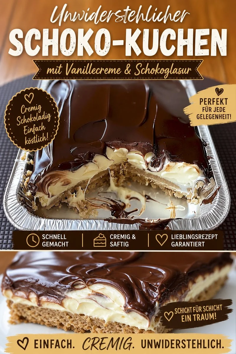 Einfacher Schoko Kuchen: Köstliche Kühlung ohne Backen! Einfacher Schoko Kuchen: Köstliche Kühlung ohne Backen! - Du hast Lust auf einen süßen Genuss, brauchst aber keine Hitze aus dem Ofen? Hier ist der einfache Schoko Kuchen, der ohne Backen auskommt! Mit nur wenigen Zutaten kannst du diesen traumhaften Kuchen zaubern, der perfekt für warme Tage ist. Lass dich von der Kombination aus zartschmelzender Schokolade und cremigem Pudding verführen. Probiere unser Rezept aus und verwöhne deine Gäste! ⭐️ #schokokuchen #ohnebacken #süßesgenuss
