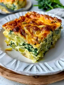 Ei Skillet mit Spinat und Käse in einer Pfanne