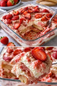 Erdbeertiramisu Rezept ohne Backen 6 Leckeres Erdbeertiramisu Rezept ohne Backen mit frischen Erdbeeren und Löffelbiskuits