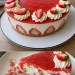 Erdbeertorte mit Mascarponecreme und frischen Erdbeeren