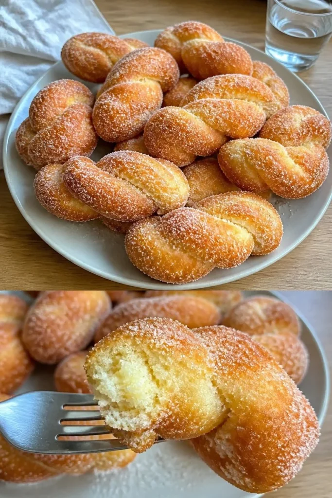 Gebackene Zimtschnecken mit Zucker