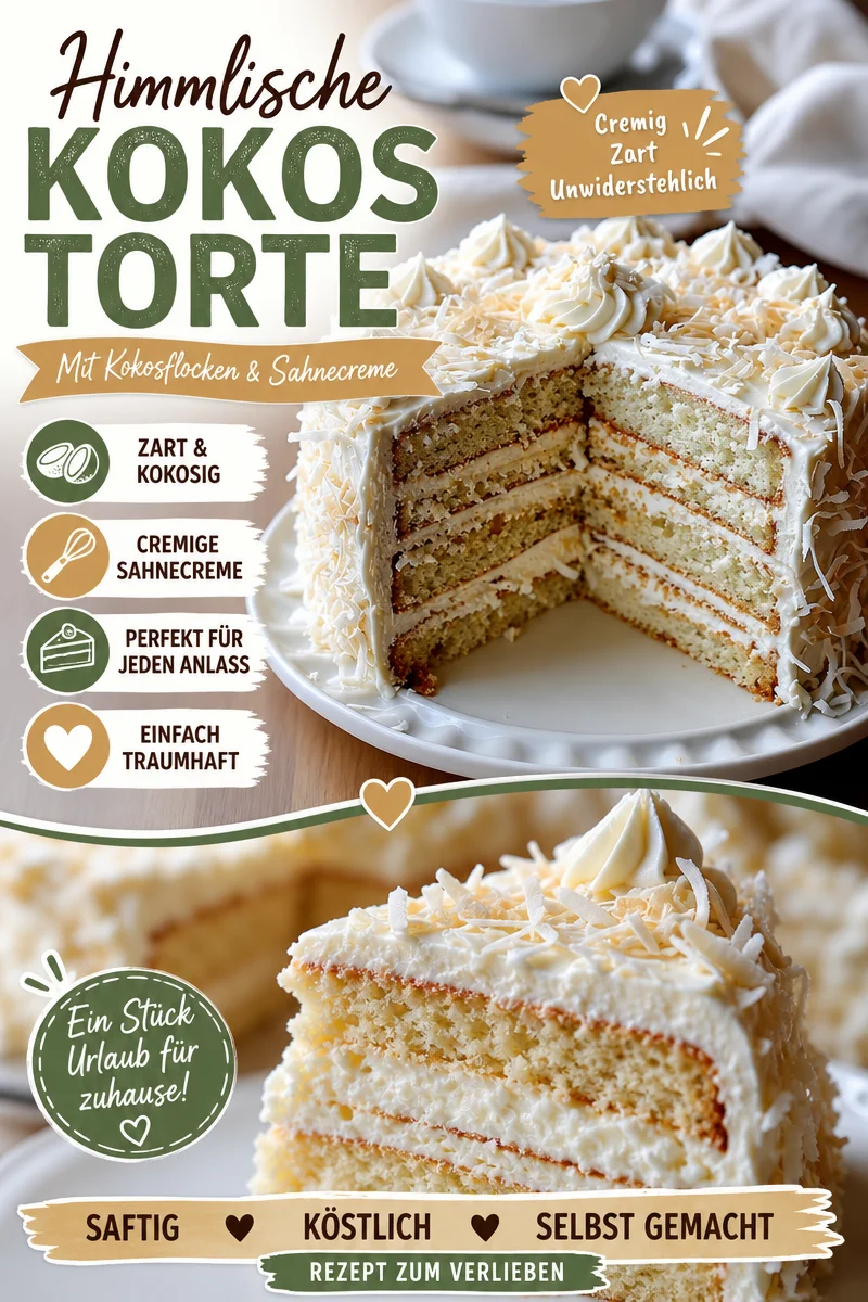 Genieße diesen saftigen Kokos Kuchen mit weißer Schokolade! Genieße diesen saftigen Kokos Kuchen mit weißer Schokolade! - Bereite dir den ultimativen Kokos Kuchen mit weißer Schokolade zu! Mit einem super saftigen Teig, cremiger Kokosfüllung und köstlichem Karamell obendrauf ist dieser Kuchen ein absolutes Highlight für jede Feier. Lass dir diese süße Verführung nicht entgehen - probiere das Rezept jetzt aus! #KokosKuchen #Süßspeisen #Backen