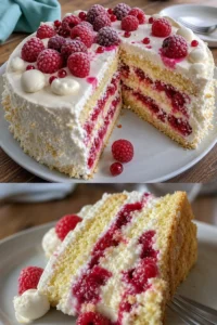 Himbeer-Raffaello-Torte Rezept 9 Himbeer-Raffaello-Torte mit frischen Himbeeren und Raffaello