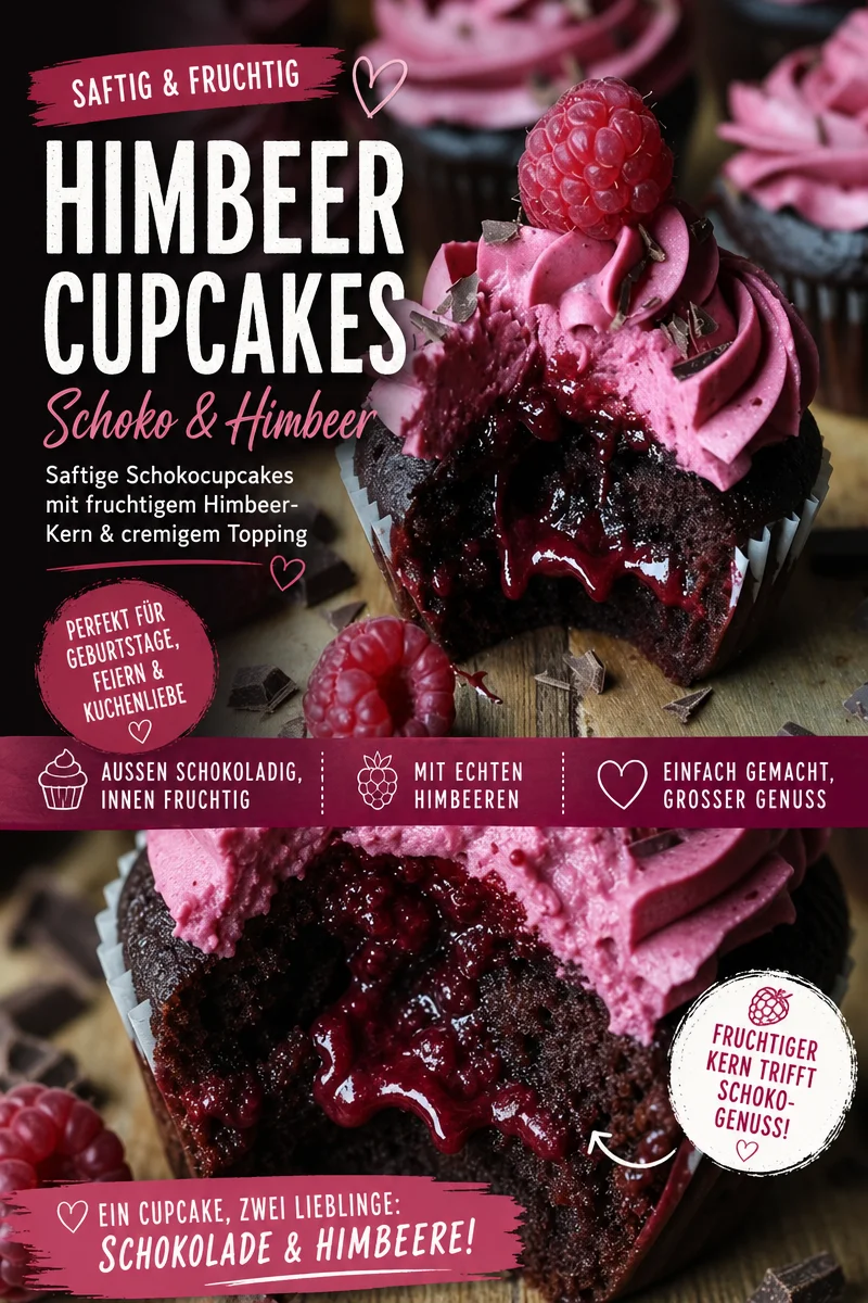 Himbeer-Schokoladen Lava-Cupcakes – Ein Genuss für Schokoladenliebhaber! Himbeer-Schokoladen Lava-Cupcakes – Ein Genuss für Schokoladenliebhaber! - Entdecke die himmlische Kombination von Schokolade und Himbeeren mit unseren Lava-Cupcakes! Diese kleinen Köstlichkeiten sind perfekt für jede Kaffeetafel und jedes Fest. Einfach zubereitet und unwiderstehlich lecker – du wirst sie lieben! Probiere jetzt unser Rezept aus und verwöhne dich selbst und deine Freunde! #LavaCupcakes #Backen #Schokoladenliebe