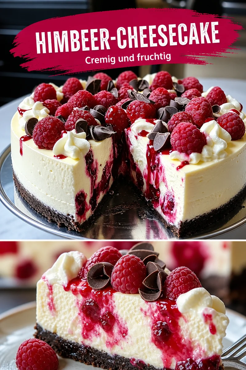 Himmlischer Weißer Schokoladen-Himbeer-Käsekuchen: Einfach & Lecker - Entdecke den perfekten Genuss mit unserem weißen Schokoladen-Himbeer-Käsekuchen! Diese unwiderstehliche Kombination aus süßer weißer Schokolade und frischen Himbeeren wird dich und deine Gäste begeistern. Backe ihn für besondere Anlässe oder einfach nur so! Klicke jetzt, um das Rezept zu sehen und genieße einen Hauch von Himmel auf deinem Teller. #Käsekuchen #Dessert #Backen