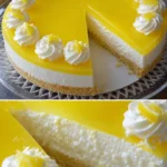 Joghurt-Zitronen-Torte mit frischen Zitronen und Joghurt