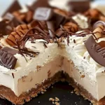 Käsekuchen mit Schokoladen Riegeln, köstliches Rezept für den perfekten Käsekuchen.