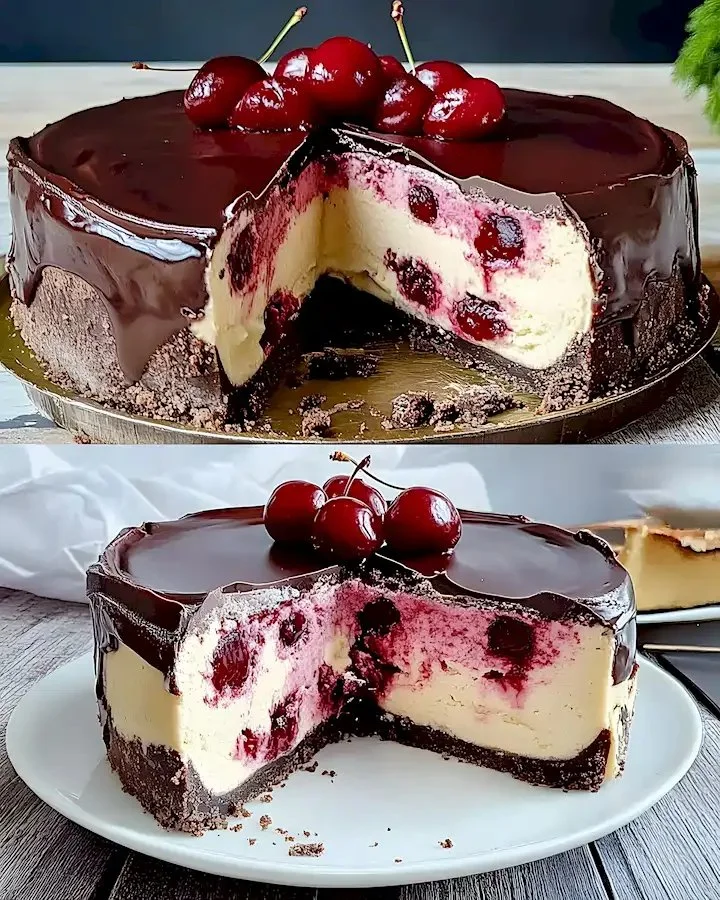 Klassische Schwarzwälder Käsetorte Rezept mit Kirschen 2 Klassische Schwarzwälder Käsetorte