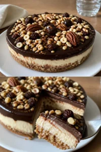 Kühle Nuss und Beeren Torte mit Nüssen 1 Kühle Nuss und Beeren Torte mit Nüssen, ein leckeres Dessert für jede Gelegenheit.