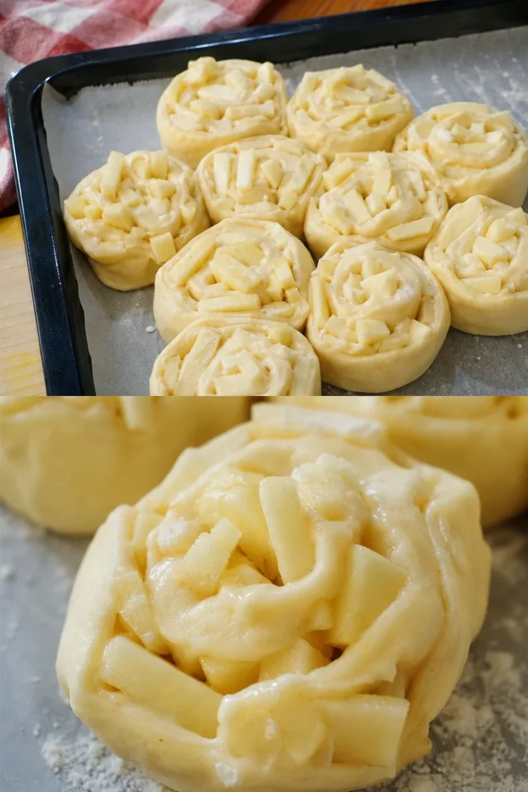 Omas Apfelschnecken Rezept 1 Omas Apfelschnecken frisch gebacken mit Äpfeln und Zimt.