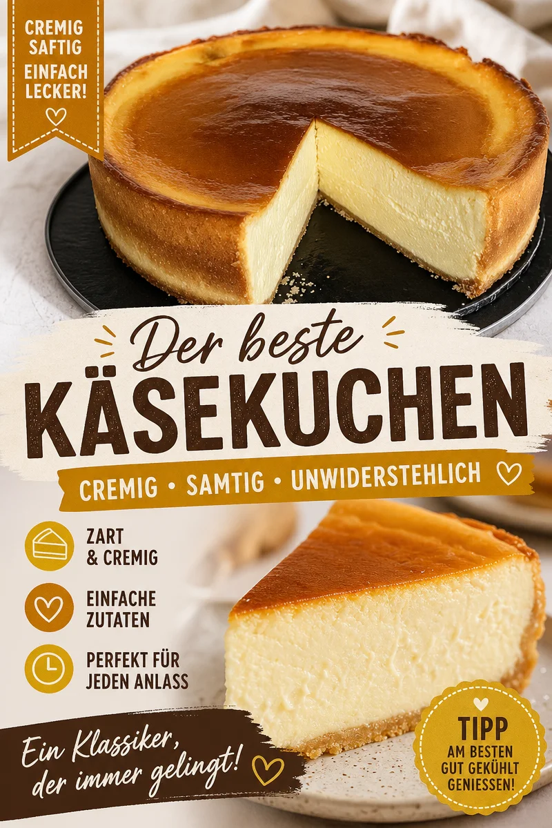 Perfekter Käsekuchen ohne Boden in nur 5 Schritten – Schnell & Lecker! - Hast du Lust auf etwas Süßes, aber wenig Zeit? Probiere unseren einfachen Käsekuchen ohne Boden! Mit nur wenigen Zutaten zauberst du im Handumdrehen ein himmlisches Dessert. Perfekt für jede Gelegenheit, egal ob für Besuch oder als Snack für dich selbst. Lass dir dieses Rezept nicht entgehen – loslegen und genießen! #Käsekuchen #SchnelleRezepte #Backen