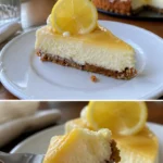 Saftiger Zitronenkäsekuchen mit frisch gepresstem Zitronensaft