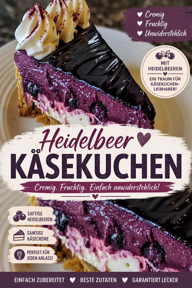 Unwiderstehlicher Blaubeer Käsekuchen – Ein Genuss für die ganze Familie! - Willkommen in der Welt des köstlichsten Blaubeer Käsekuchens! Dieser einfache und leckere Käsekuchen wird schnell zum Liebling Ihrer Liebsten. Entdecken Sie die perfekte Kombination aus cremigem Frischkäse und fruchtigen Blaubeeren. Bereiten Sie Ihr neues Lieblingsdessert in nur wenigen Schritten zu und beeindrucken Sie Ihre Gäste! Jetzt ausprobieren! #Käsekuchen #Blaubeeren #Dessertliebe