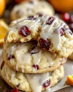 Zitronige Kranbeeren-Cookies mit Süßem Zitrus-Glaze 1 Zitronige Kranbeeren-Cookies mit süßem Zitrus-Glaze auf einem Tisch