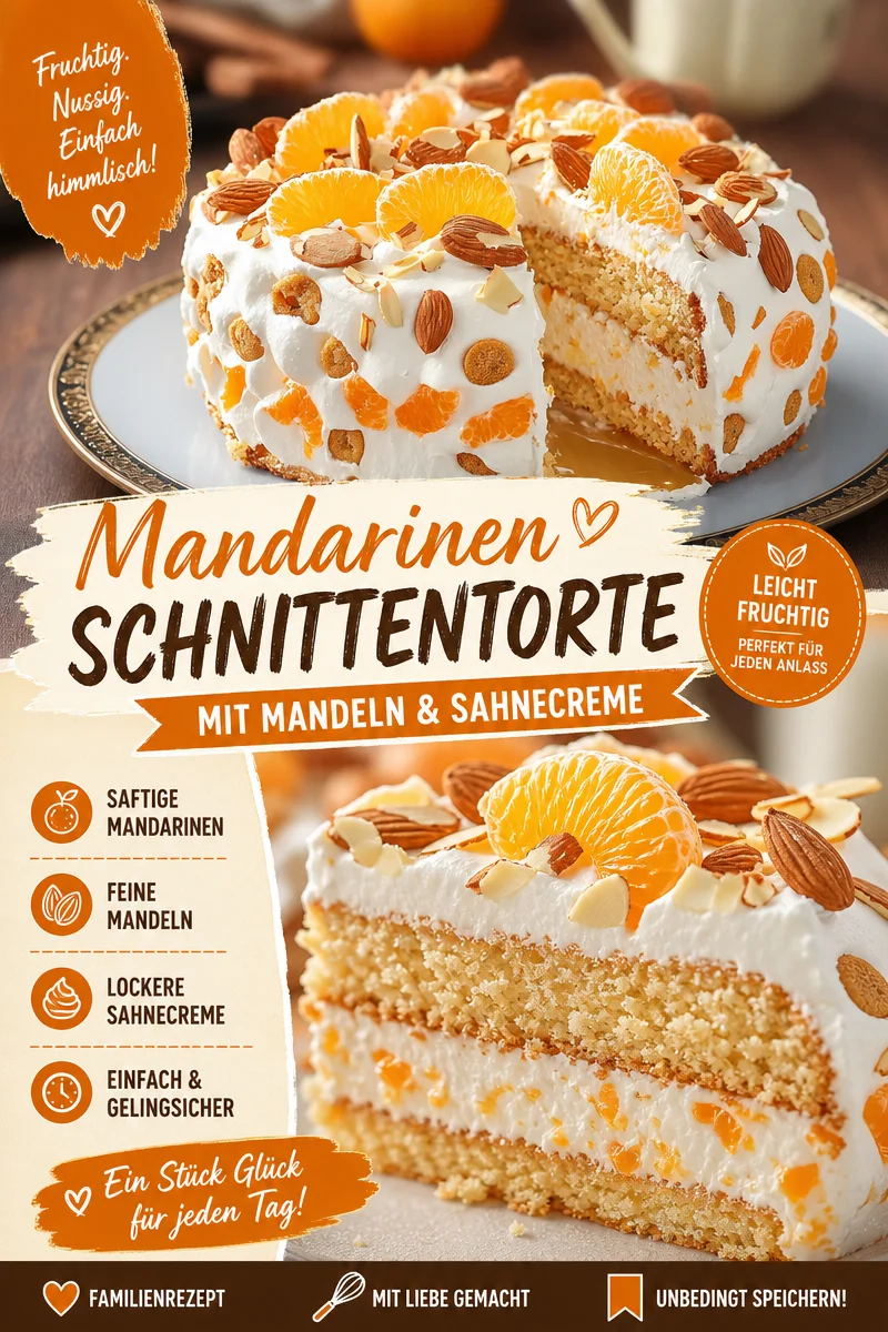 Beeindruckende Mandarinen-Torte ohne Backen für besondere Anlässe Beeindruckende Mandarinen-Torte ohne Backen für besondere Anlässe - Bist du auf der Suche nach einer schnellen und köstlichen Torte für deine nächste Feier? Diese Mandarinen-Torte ist ohne Backen und einfach zuzubereiten! Perfekt für heiße Tage oder wenn die Zeit drängt. Lass dich von der Frische der Mandarinen und der Cremigkeit der Sahne begeistern. Probiere es jetzt aus! #MandarinenTorte #NoBake #LeckereRezepte