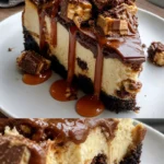Leckere Cheesecake mit frischen Früchten und Crust.
