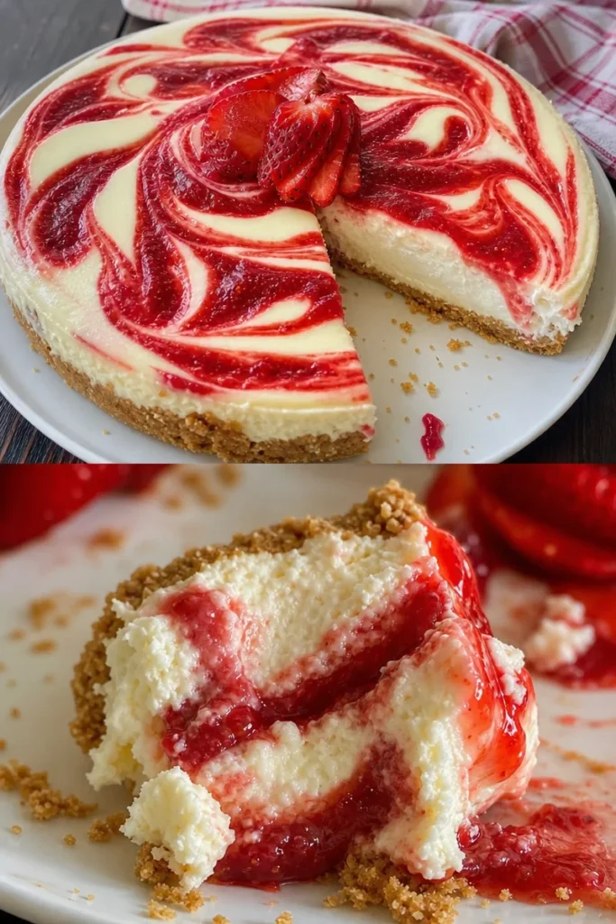 Erdbeerwirbel Käsekuchen Rezept 2 Erdbeerwirbel Käsekuchen