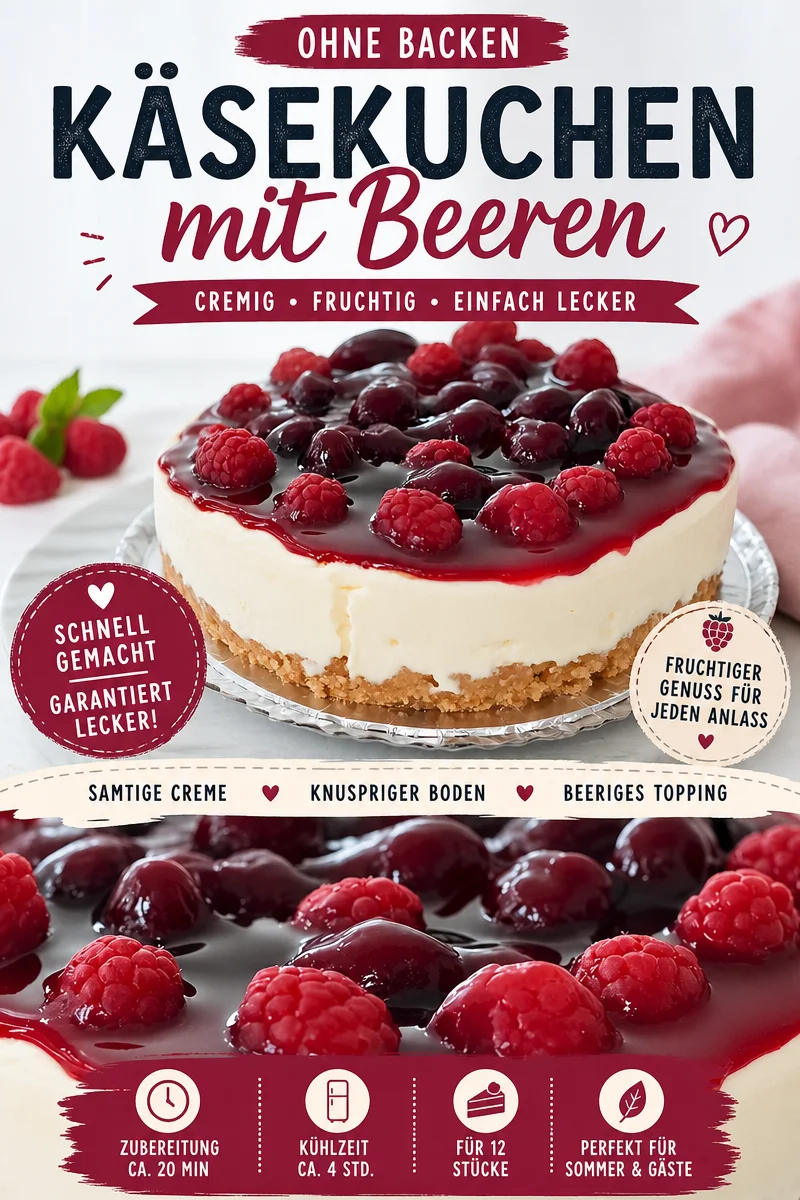 Erfrischende Beeren Quark Torte – der perfekte Genuss für heiße Tage Erfrischende Beeren Quark Torte – der perfekte Genuss für heiße Tage - Hast du Lust auf eine köstliche und erfrischende Quark Torte, die keinen Ofen benötigt? Diese Beeren Quark Torte ist ideal für warme Tage und wird dich und deine Gäste begeistern! Einfach und schnell zubereitet, wird sie zum Highlight auf jedem Tisch. Probiere es aus! Teile dein Ergebnis mit dem Hashtag #BeerenQuarkTorte und lass dich inspirieren! #QuarkTorte #Süßspeisen