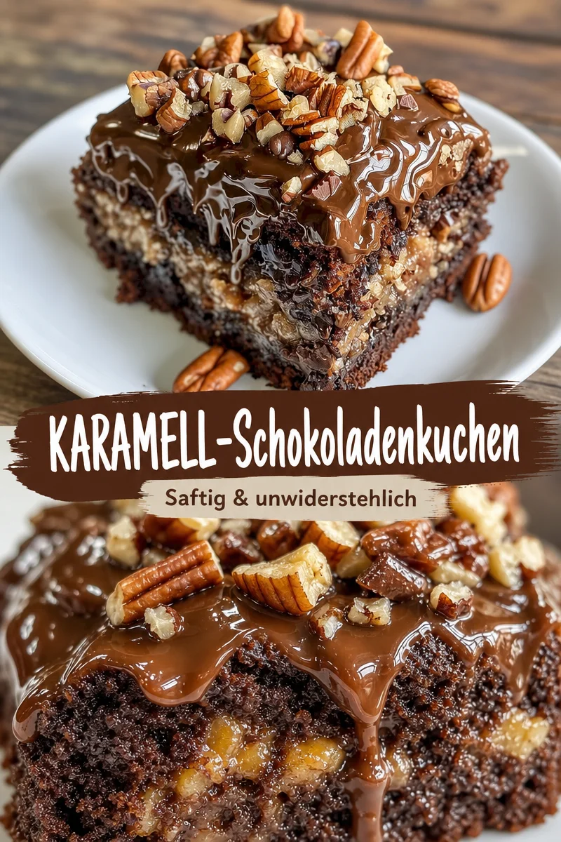 Erlebe den Geschmack des Deutschen Schokoladen-Poke-Kuchens Erlebe den Geschmack des Deutschen Schokoladen-Poke-Kuchens - Tauche ein in die Welt der süßen Genüsse mit unserem Deutschen Schokoladen-Poke-Kuchen! Dieses Rezept kombiniert köstliche Schokolade, Karamell und knackige Nüsse zu einem unwiderstehlichen Dessert, das deine Gäste begeistern wird. Perfekt für Feiern oder einfach so! Lass dir dieses Genuss-Abenteuer nicht entgehen und probiere es noch heute aus! #Schokoladenkuchen #DessertRezept #Backen