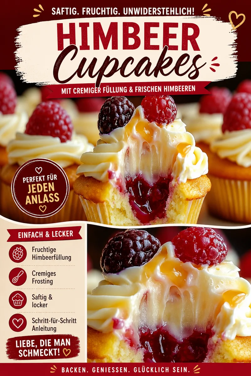 Frische Himbeer-Zitronen-Cupcakes: Der perfekte Genuss für dein nächstes Backabenteuer! Frische Himbeer-Zitronen-Cupcakes: Der perfekte Genuss für dein nächstes Backabenteuer! - Bist du bereit, deine Geschmacksknospen mit unseren Himbeer-Zitronen-Cupcakes zu verwöhnen? Diese leckeren Cupcakes sind die ideale Mischung aus süßem und frischem Geschmack! Mit einem himmlischen Füllung aus Himbeermarmelade und Zitronencreme sind sie der Hit auf jeder Kaffeetafel! Probiere dieses Rezept aus und beeindrucke deine Freunde mit deinen Backkünsten! Du wirst es nicht bereuen! #Cupcakes #Backen #HimbeerZitrone