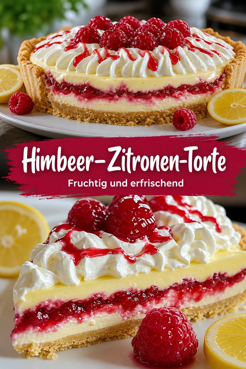 Fruchtiger Zitronen-Himbeer-Käsekuchen: Ein Genuss für jeden Anlass Fruchtiger Zitronen-Himbeer-Käsekuchen: Ein Genuss für jeden Anlass - Lust auf einen cremigen Kuchen, der fruchtig und frisch ist? Dieses Rezept für einen Zitronen-Himbeer-Käsekuchen wird deine Geschmacksknospen begeistern! Ideal für Feste oder einfach so zum Schlemmen! Probiere es aus und genieße einen Happen vom Glück. Zum vollständigen Rezept klicke hier! #Käsekuchen #ZitronenHimbeere #Backen
