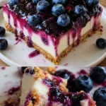 Heidelbeer Käsekuchen ohne Backen, ein köstliches Rezept für Desserts