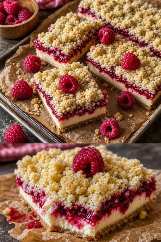 Himbeer-Käsekuchen mit Streusel 2 Himbeer-Käsekuchen mit Streusel