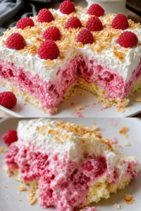 Himbeerwolke 5 Leckere Himbeerwolke Dessert mit Himbeeren und Sahne