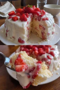 Ich habe diesen Erdbeer-Vanillecreme-Kuchen dreimal in einer Woche gemacht 2 Leckere Strawberry Custard Cake mit Erdbeeren und cremigem Pudding