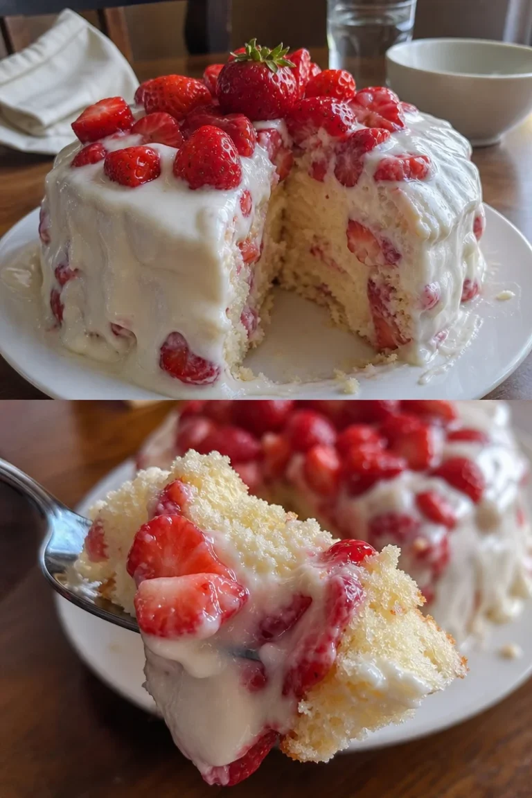 Ich habe diesen Erdbeer-Vanillecreme-Kuchen dreimal in einer Woche gemacht 6 Leckere Strawberry Custard Cake mit Erdbeeren und cremigem Pudding
