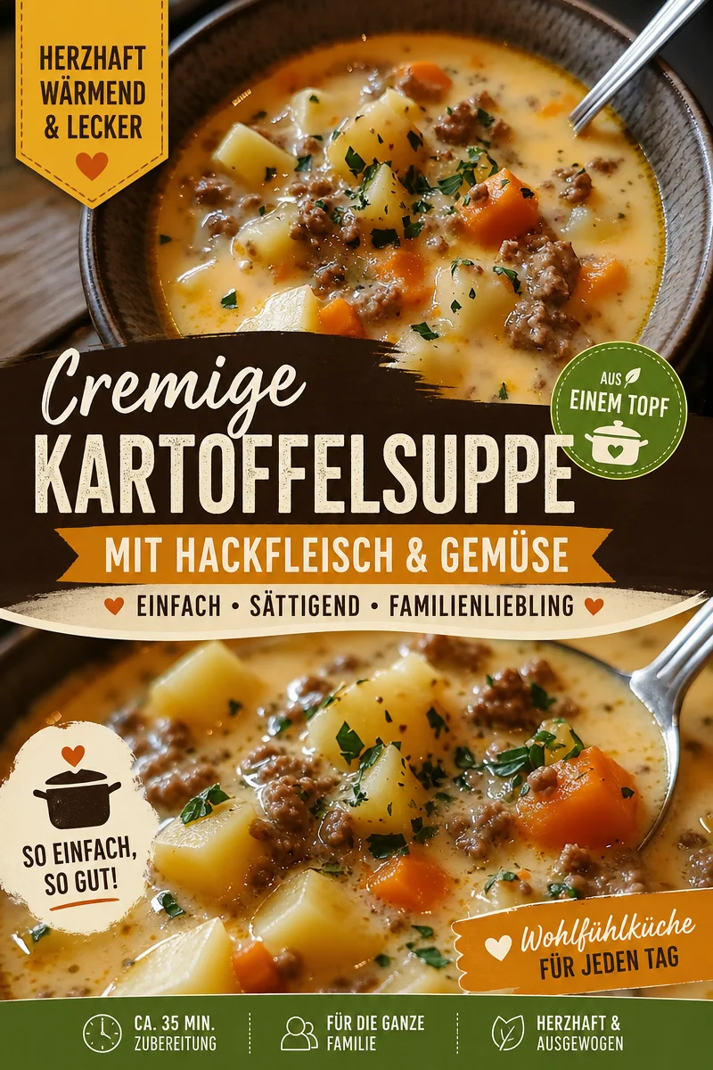 Leckere Hamburger Suppe: Einfache und schnell zubereitete Mahlzeit Leckere Hamburger Suppe: Einfache und schnell zubereitete Mahlzeit - Hunger und keine Lust zu kochen? Unsere Hamburger Suppe ist die perfekte Lösung für kalte Tage! Sie ist sättigend, geschmackvoll und in weniger als 30 Minuten zubereitet. Lerne jetzt, wie du diese köstliche Suppe zubereiten kannst. Ideal für ein schnelles Abendessen oder zum Vorbereiten für mehrere Tage. Probiere es aus! #HamburgerSuppe #SchnelleRezepte #Wintergerichte