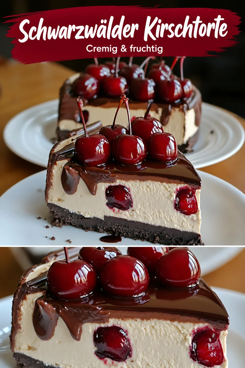 Saftiger Schwarzwälder Käsekuchen – Einfach & Lecker für jeden Anlass - Entdecke das Rezept für einen unwiderstehlichen Schwarzwälder Käsekuchen, der einfach zuzubereiten ist! Perfekt für Kaffee und Kuchen oder als nussiges Dessert nach dem Abendessen. Verwöhne dich und deine Liebsten mit dieser köstlichen, cremigen Mischung aus Quark und Kirschen – ein Stück vom Glück, das du dir nicht entgehen lassen solltest! Probiere es jetzt aus und genieße! #Käsekuchen #Rezeptideen #Süßspeisen