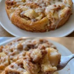 Saftiger Zimtschnecken Apfelkuchen mit Zimt und Äpfeln, frisch gebacken