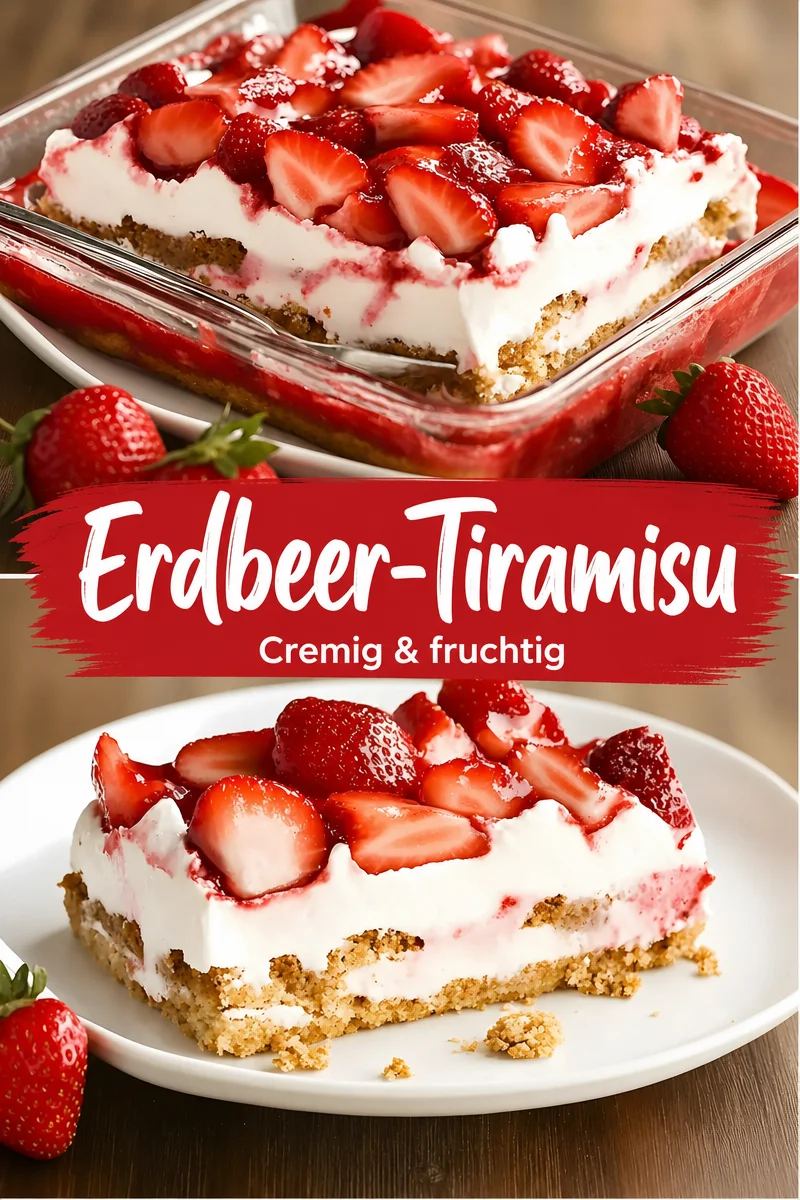 Schnelles Erdbeer Tiramisu – Das perfekte Sommerdessert für jeden Anlass! Schnelles Erdbeer Tiramisu – Das perfekte Sommerdessert für jeden Anlass! - Lust auf ein sommerliches Dessert? Probiere unser schnelles und cremiges Erdbeer Tiramisu! Mit frischen Erdbeeren, Mascarpone und einem Hauch von Orangenlikör ist es die ideale Wahl für jede Feier. Beeindrucke deine Gäste mit diesem köstlichen Rezept, das einfach zuzubereiten ist. Vergiss nicht, es im Kühlschrank erkalten zu lassen! Teile dein Ergebnis mit #ErdbeerTiramisu #SchnelleDesserts #LeckereRezepte.