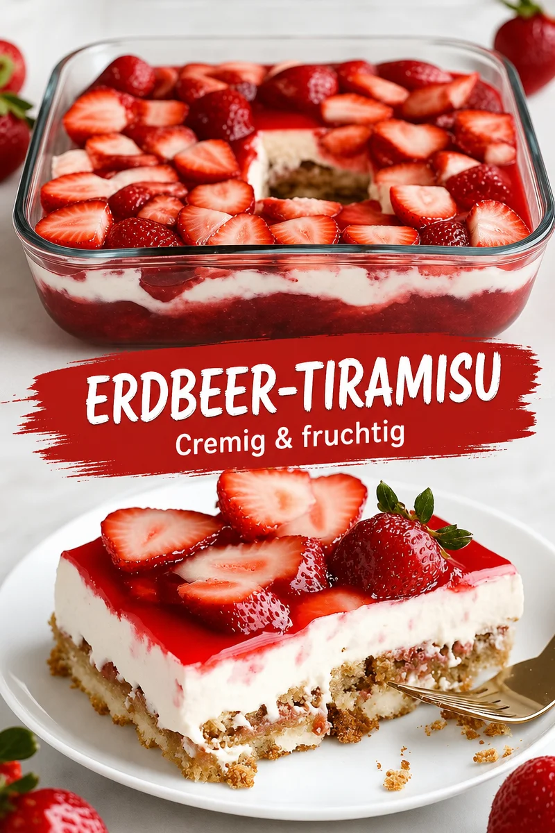 Schnelles Erdbeertiramisu: Das perfekte Dessert für jeden Anlass Schnelles Erdbeertiramisu: Das perfekte Dessert für jeden Anlass - Entdecke mein schnelles und leckeres Erdbeertiramisu, das in wenigen Minuten zubereitet ist! Mit frischen Erdbeeren und einer fluffigen Mascarponecreme wirst du deine Gäste begeistern. Ideal für Feiern oder einfach als süße Belohnung nach einem langen Tag. Probiere es aus und bring Freude auf den Tisch! Teile dein Ergebnis mit mir! #Erdbeertiramisu #Dessertliebe #schnelleRezepte
