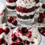 Schwarzwälder Kirschtorte mit Kirschen und Sahne, perfekt für jeden Anlass