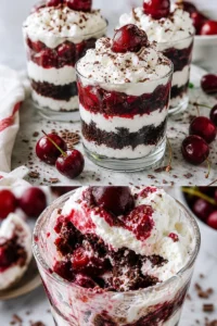 Schwarzwälder Kirschtorte mit Kirschen und Sahne, perfekt für jeden Anlass