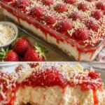 Spaghettieis-Blechkuchen in einer Tasse serviert