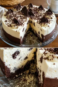 Stracciatella Kuchen Rezept einfach 10 Ein köstlicher Stracciatella Kuchen auf einem Teller, garniert mit Schokolade
