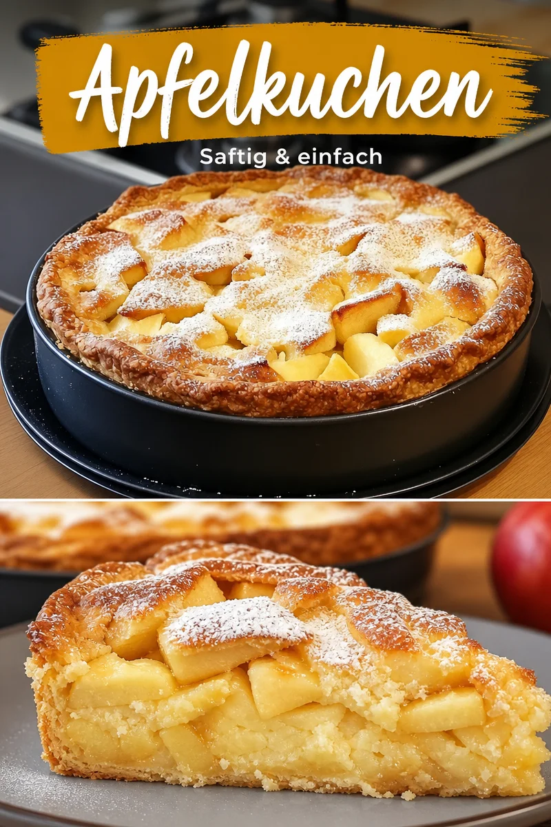 Unwiderstehlicher Apfelkuchen: Schnell und Saftig für den perfekten Genuss! Unwiderstehlicher Apfelkuchen: Schnell und Saftig für den perfekten Genuss! - Lust auf etwas Süßes? Dieser saftige Apfelkuchen ist nicht nur einfach zubereitet, sondern auch unglaublich lecker! Mit frischen Äpfeln und einem Hauch von Zimt wird er zum Highlight jeder Kaffeetafel. Perfekt für Anfänger und erfahrene Bäcker gleichermaßen! Probiere unser Rezept jetzt aus und verwöhne deine Familie mit diesem köstlichen Dessert. Teile deine Kreationen mit uns! #Apfelkuchen #backen #süßspeisen