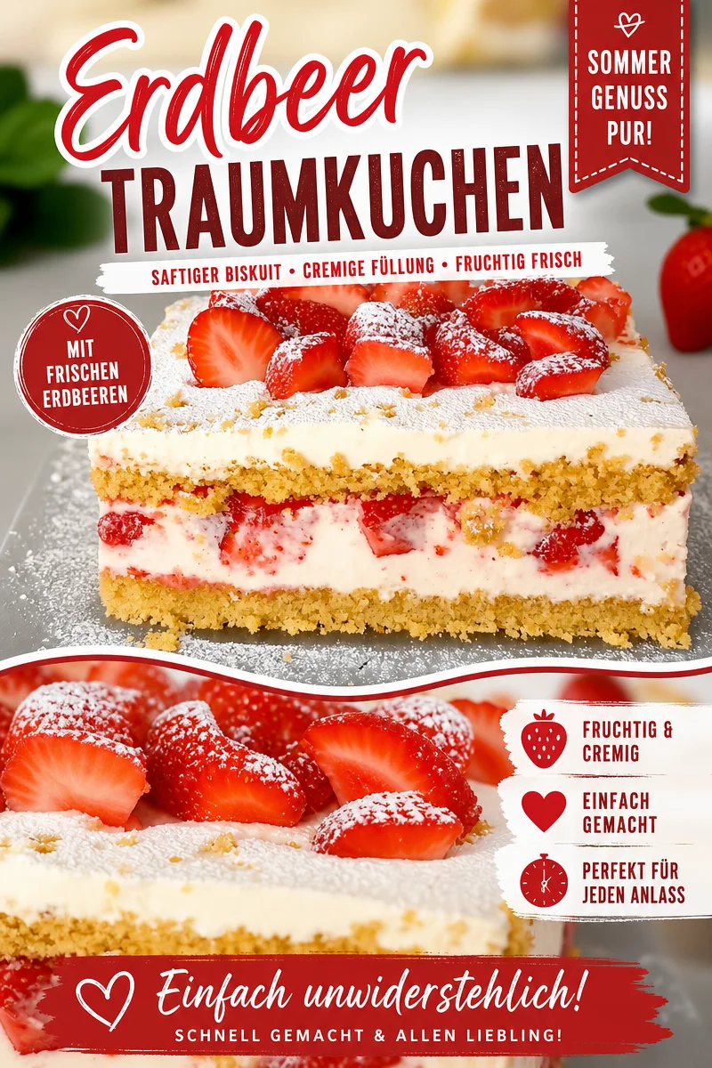 Unwiderstehliches Erdbeer Tiramisu: Das perfekte Sommerdessert ohne Ei & Alkohol Unwiderstehliches Erdbeer Tiramisu: Das perfekte Sommerdessert ohne Ei & Alkohol - Schaffe unvergessliche Sommermomente mit diesem köstlichen Erdbeer Tiramisu! Schnell und einfach, perfekt für jede Gelegenheit. Die frischen Erdbeeren und die leichte Mascarponecreme machen dieses Dessert zum absoluten Hit. Probiere es aus und überrasche deine Freunde und Familie! Hol dir jetzt das Rezept und lass dich inspirieren! #ErdbeerTiramisu #Sommerdessert #Süßspeisen