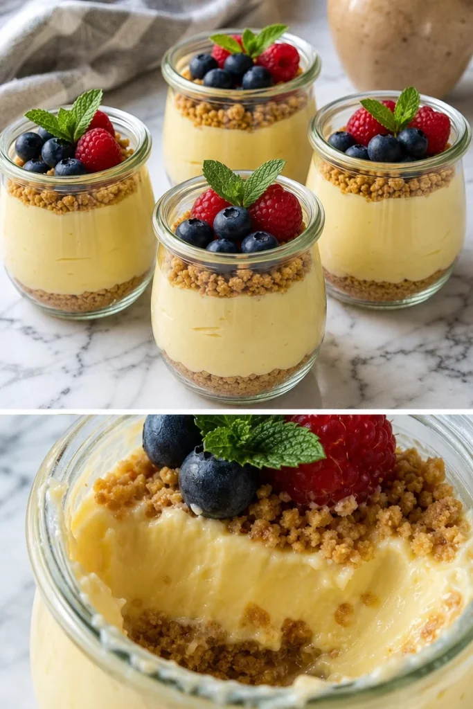 Erfrischende Beeren-Pudding-Desserts