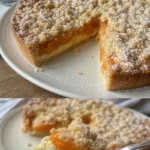 Frischer Aprikosen-Streuselkuchen mit knusprigem Streuselbelag