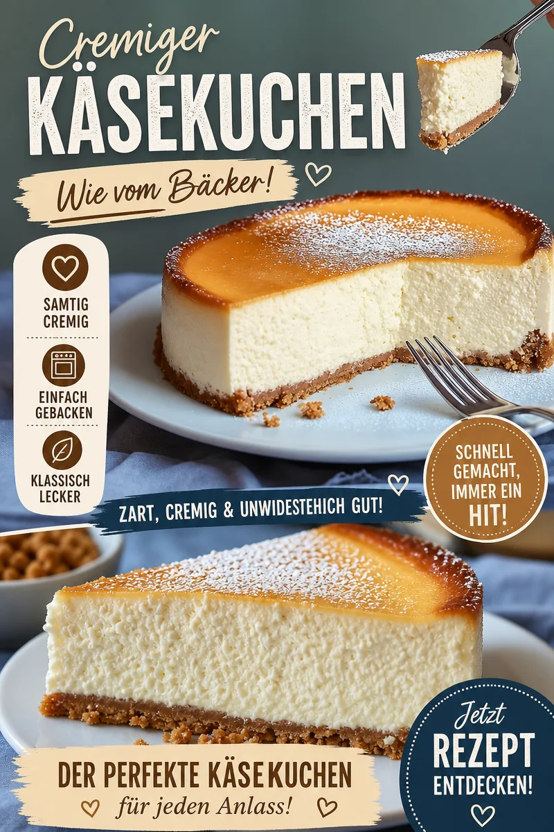 Cremiger Käsekuchen mit nur 3 Zutaten einfach gemacht Cremiger Käsekuchen mit nur 3 Zutaten einfach gemacht - Hast du Lust auf einen unwiderstehlich cremigen Käsekuchen, der fix zubereitet ist? Mit nur 3 Zutaten zauberst du ein traumhaftes Dessert, das die ganze Familie begeistern wird. Probiere dieses einfache Rezept aus und genieße deinen neuen Lieblingskuchen! Lass ihn nach dem Backen gut kühlen für das perfekte Geschmackserlebnis. Teile deine Ergebnisse mit uns! #Käsekuchen #DessertIdeen #einfachbacken